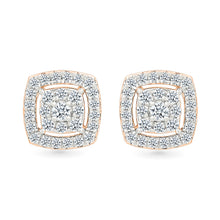 Classic Diamond Halo Stud Earrings