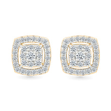 Classic Diamond Halo Stud Earrings