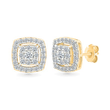 Classic Diamond Halo Stud Earrings