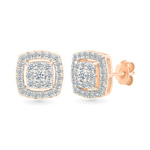 Classic Diamond Halo Stud Earrings