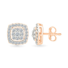 Classic Diamond Halo Stud Earrings