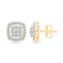Classic Diamond Halo Stud Earrings