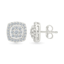 Classic Diamond Halo Stud Earrings