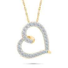 Swirling Diamond Heart Pendant