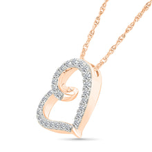 Swirling Diamond Heart Pendant