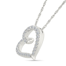 Swirling Diamond Heart Pendant