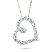 Swirling Diamond Heart Pendant