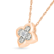 Four-Petal Diamond Flower Pendant