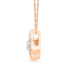 Four-Petal Diamond Flower Pendant