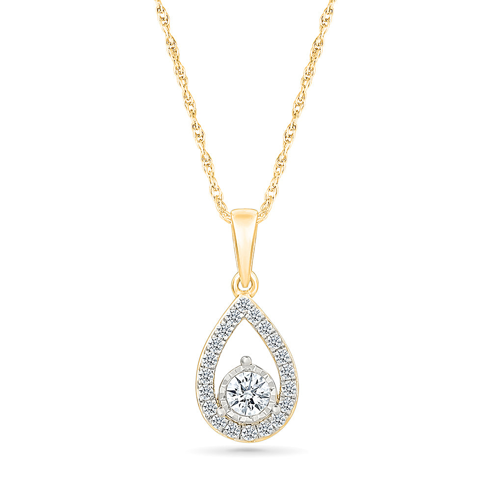 "Endless" Pear Diamond Pendant
