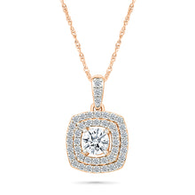 Radiant Cushion Halo Pendant