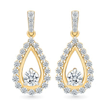 Cluster Diamond Drop Earrings