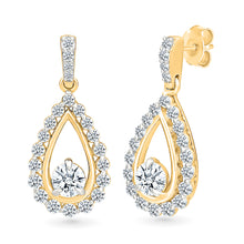 Cluster Diamond Drop Earrings