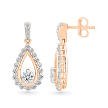 Cluster Diamond Drop Earrings