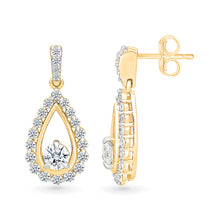 Cluster Diamond Drop Earrings