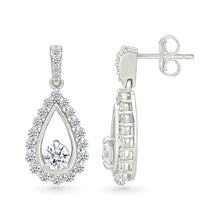 Cluster Diamond Drop Earrings