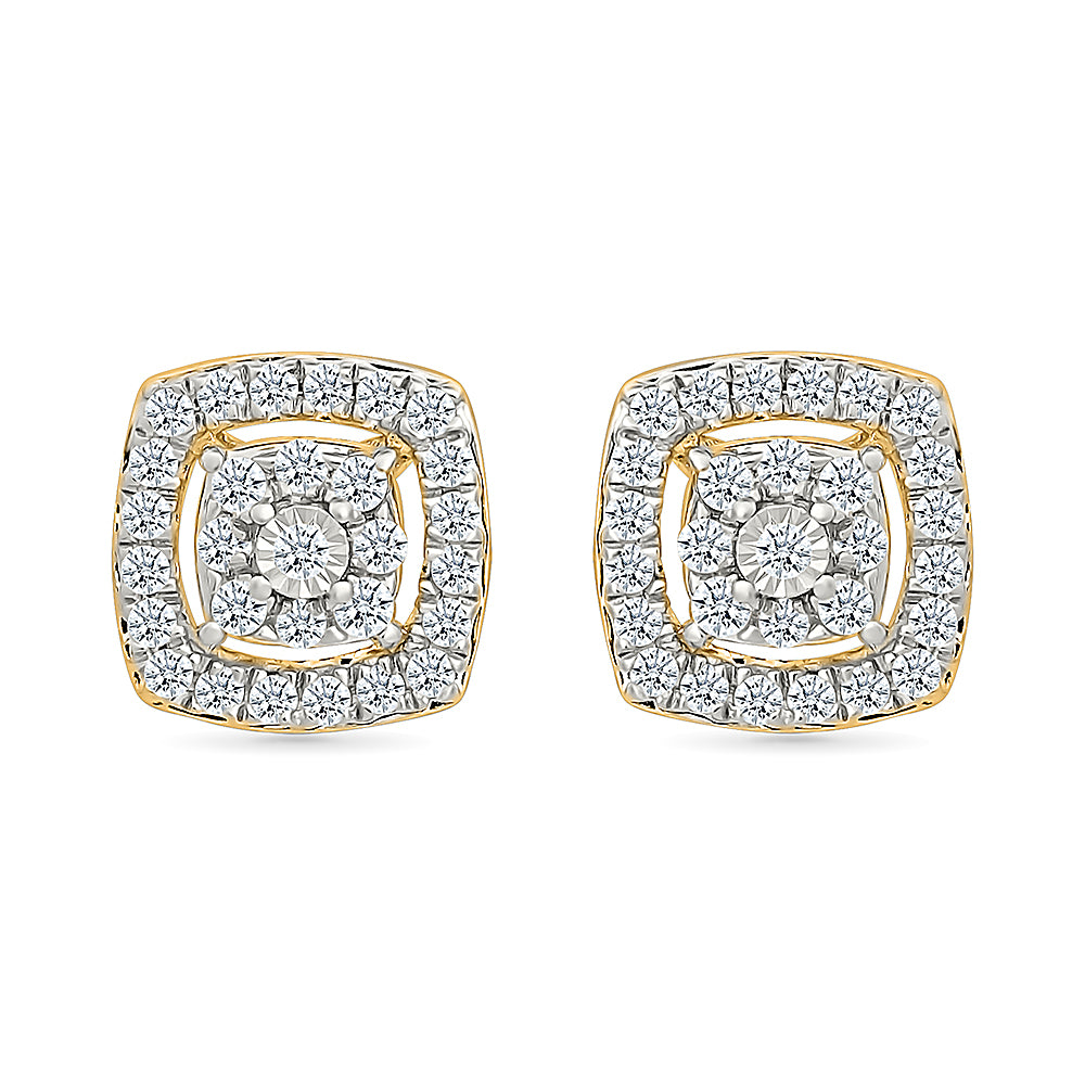 Spangle Diamond Cluster Earrings