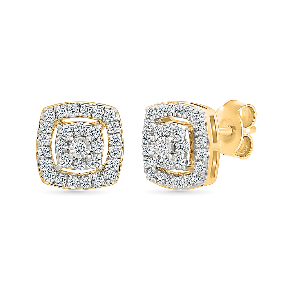 Spangle Diamond Cluster Earrings