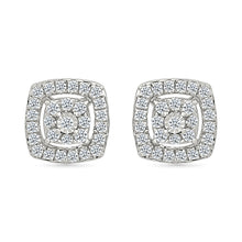 Spangle Diamond Cluster Earrings