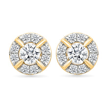 Halo Diamond Stud Earrings