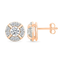 Halo Diamond Stud Earrings