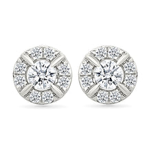 Halo Diamond Stud Earrings