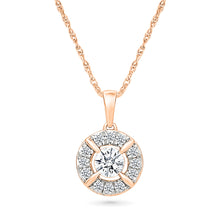 Starburst Halo Diamond Pendant