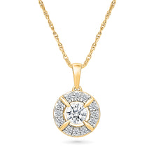 Starburst Halo Diamond Pendant