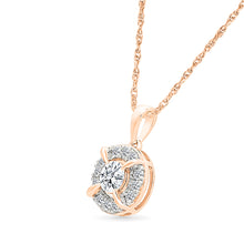 Starburst Halo Diamond Pendant