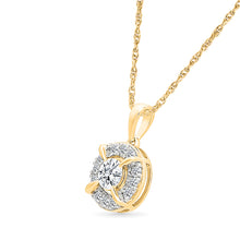 Starburst Halo Diamond Pendant