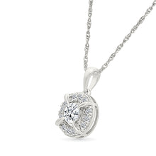 Starburst Halo Diamond Pendant