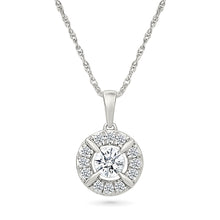 Starburst Halo Diamond Pendant