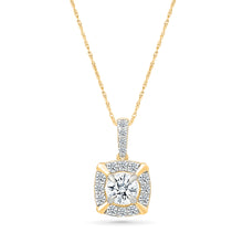 Glimmering Halo Diamond Pendant