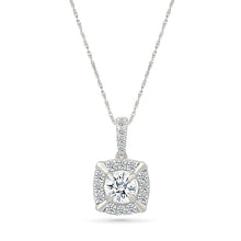 Glimmering Halo Diamond Pendant