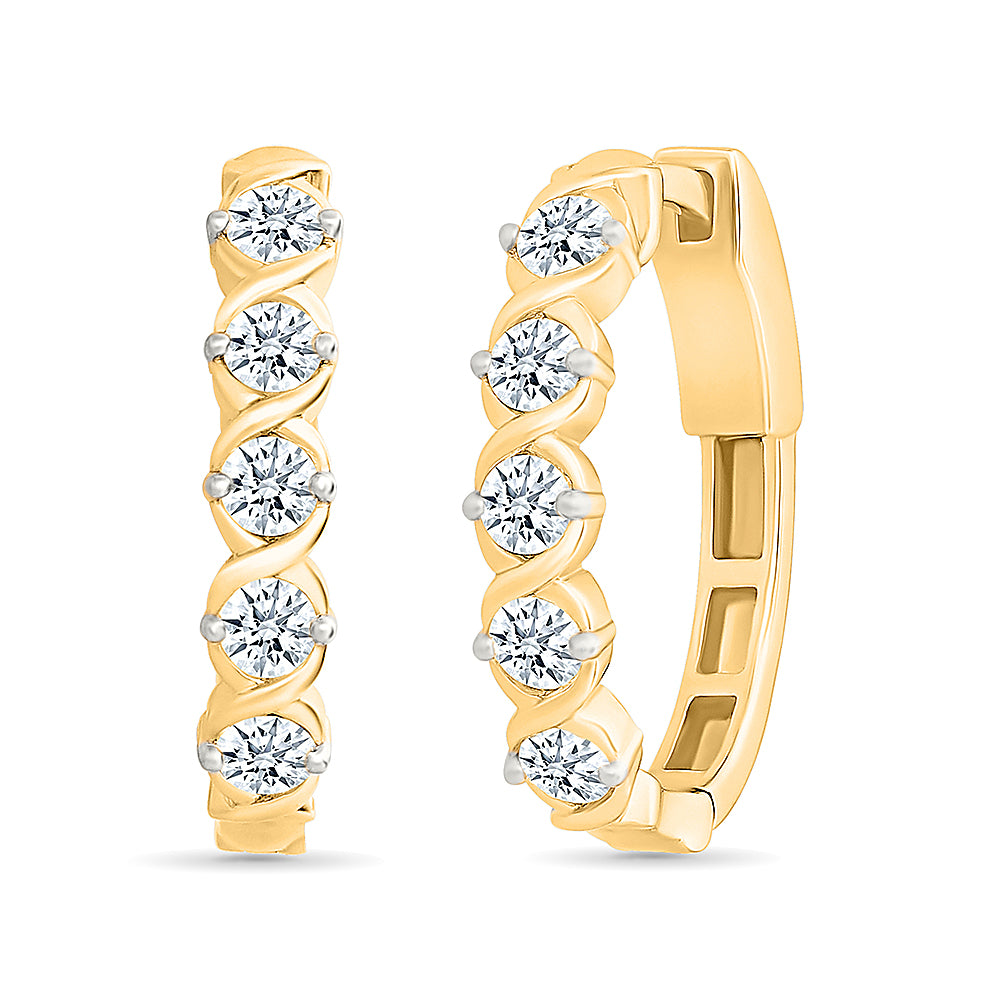 Eternity Diamond Hoop Earrings