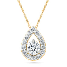 Radiant Tear Diamond Pendant