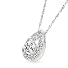 Radiant Tear Diamond Pendant