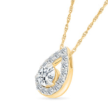 Radiant Tear Diamond Pendant