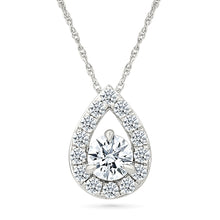 Radiant Tear Diamond Pendant