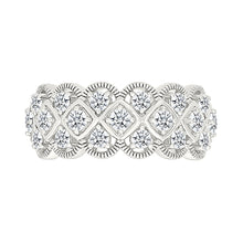 Gold & Diamond Grid Ring