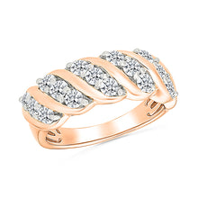 Twirled  Gold & Diamond Diamond Ring