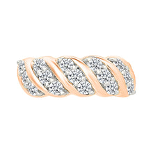 Twirled  Gold & Diamond Diamond Ring