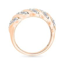 Twirled  Gold & Diamond Diamond Ring