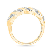 Twirled  Gold & Diamond Diamond Ring