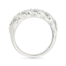 Twirled  Gold & Diamond Diamond Ring