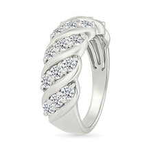 Twirled  Gold & Diamond Diamond Ring