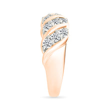 Twirled  Gold & Diamond Diamond Ring