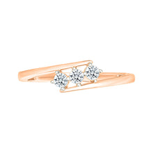 Linear Three-Stone Ring