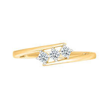 Linear Three-Stone Ring