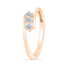 Linear Three-Stone Ring